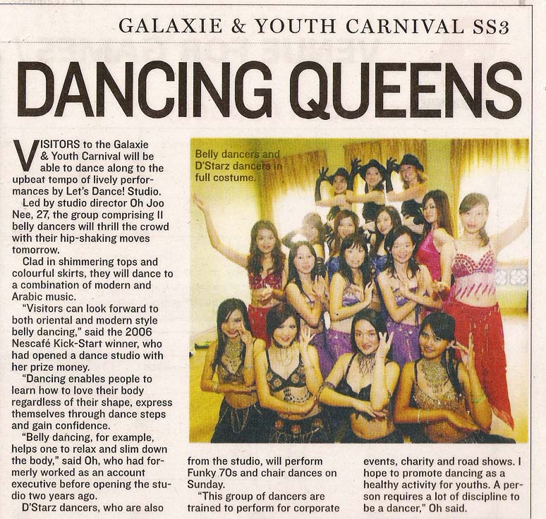 Star Galaxie Newspaper Article - Let's Dance Studio - Dancing Queens